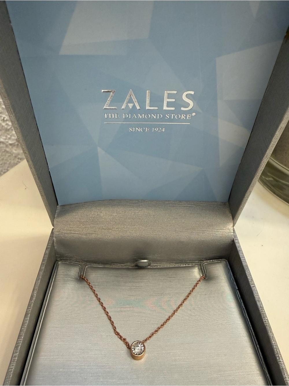 Zales Rose Gold Diamond Necklace